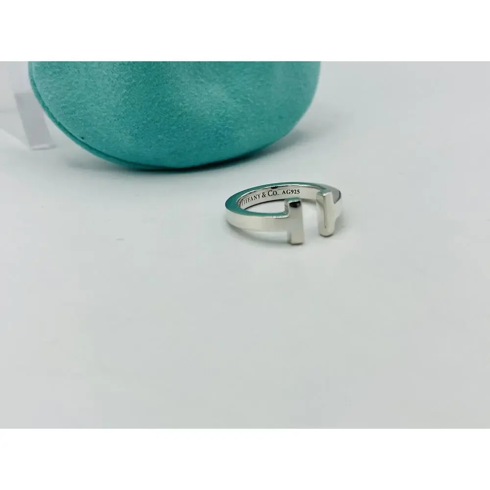 Tiffany & Co. T Square Ring in Sterling Silver Size 7